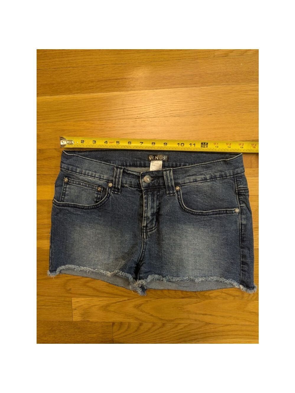 Venus Blue Denim High Rise Jean Shorts Size 4 - Picture 5 of 9